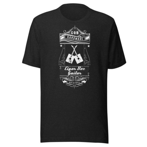 Cigar Box Guitar Distressed Style T Shirt Cbg Tee Shirts - Picture 1 of 4